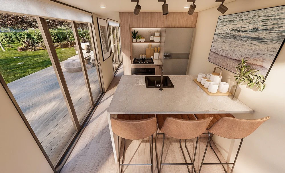 Modernes Wohnmodul Außen