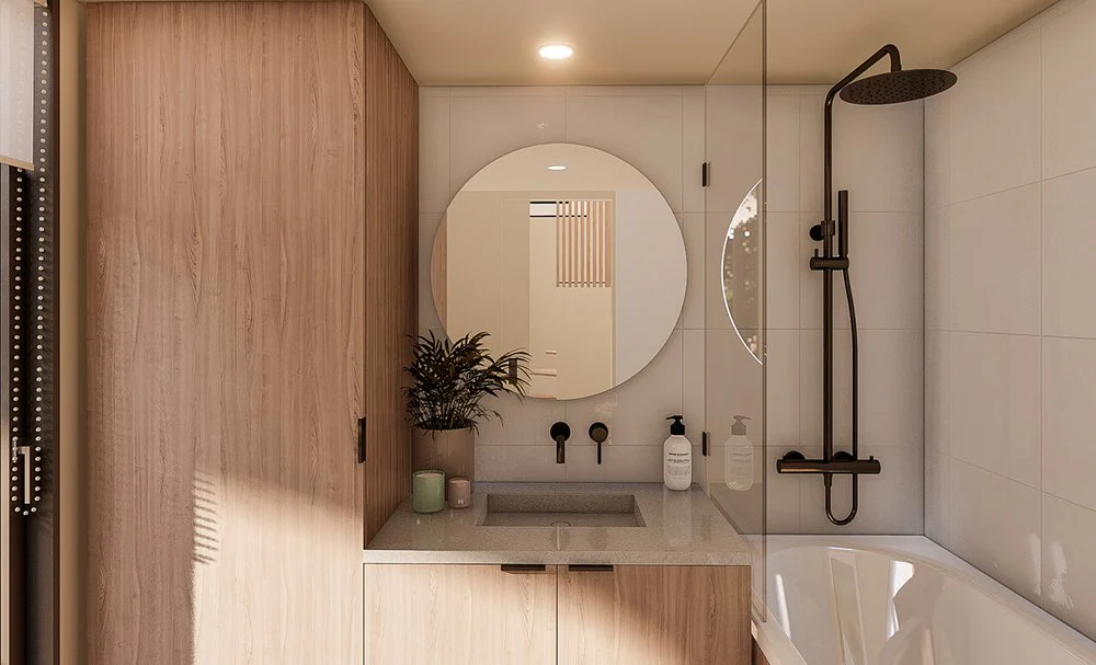 Modernes Wohnmodul Innendetail