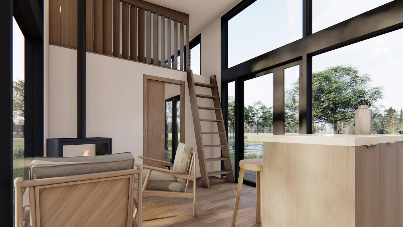 Dunkles Minimal-Design Innendetail 1