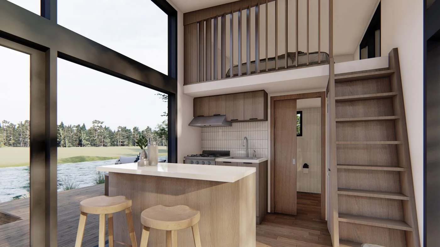 Dunkles Minimal-Design Innendetail 2