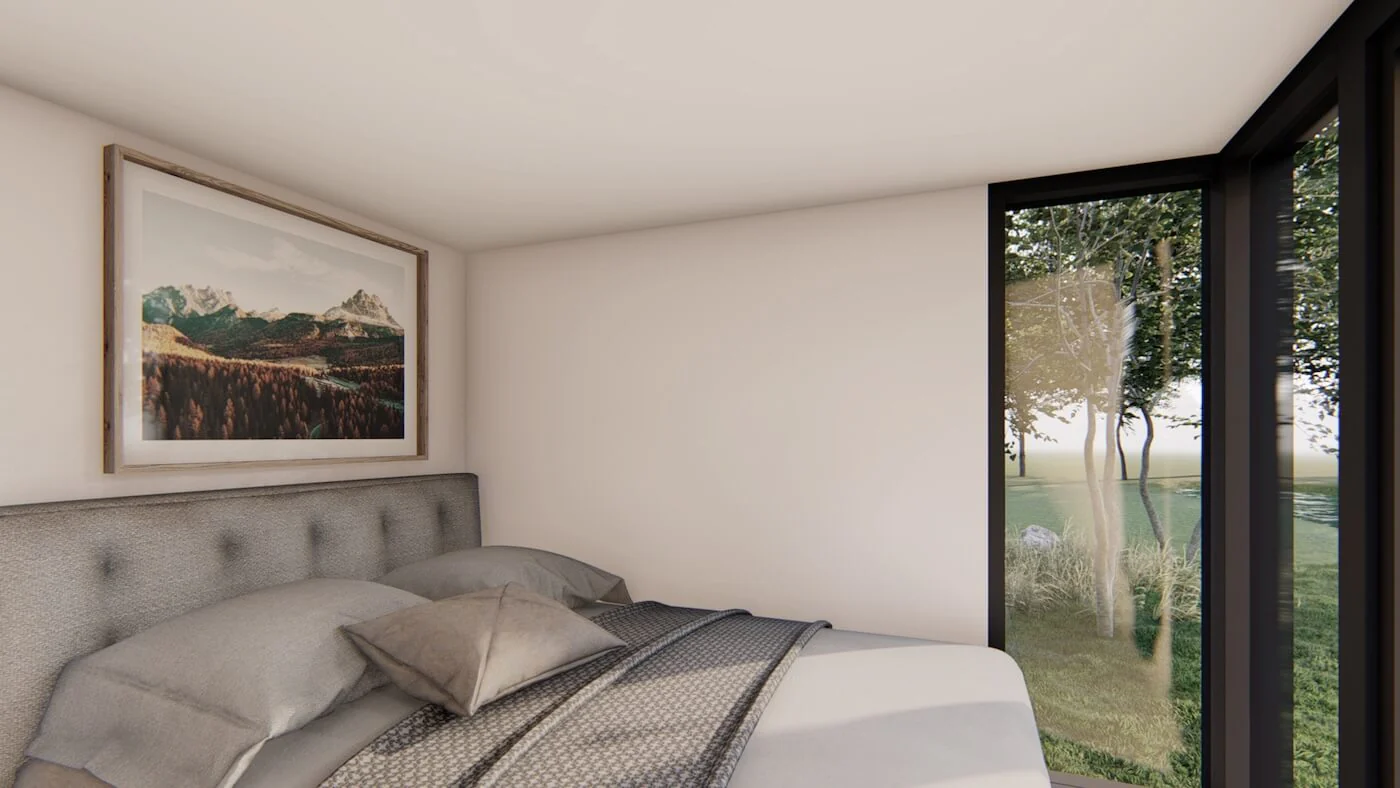 Dunkles Minimal-Design Innendetail 3