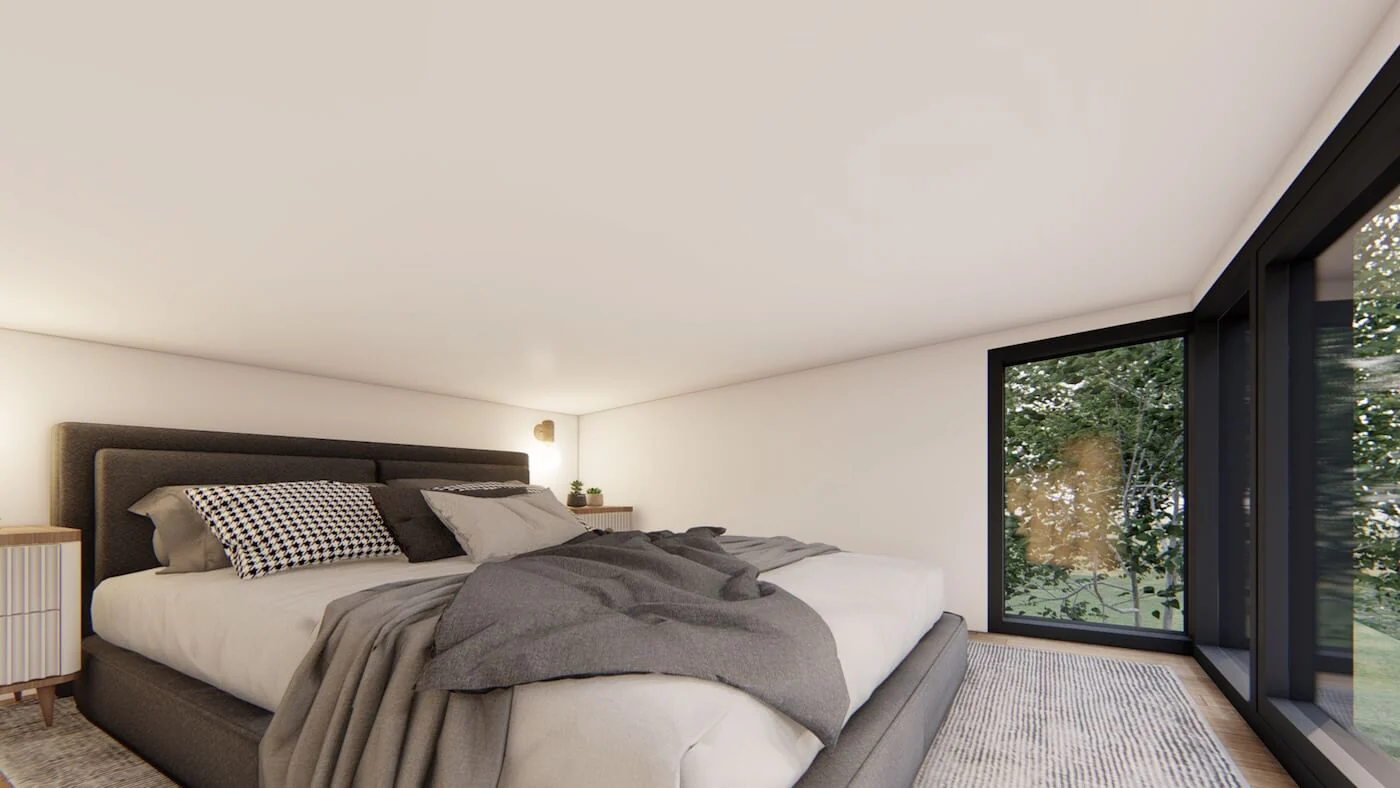 Dunkles Minimal-Design Innendetail 5