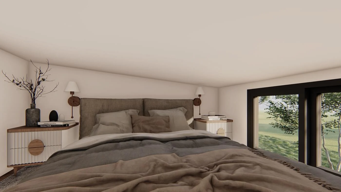 Dunkles Minimal-Design Innendetail 6