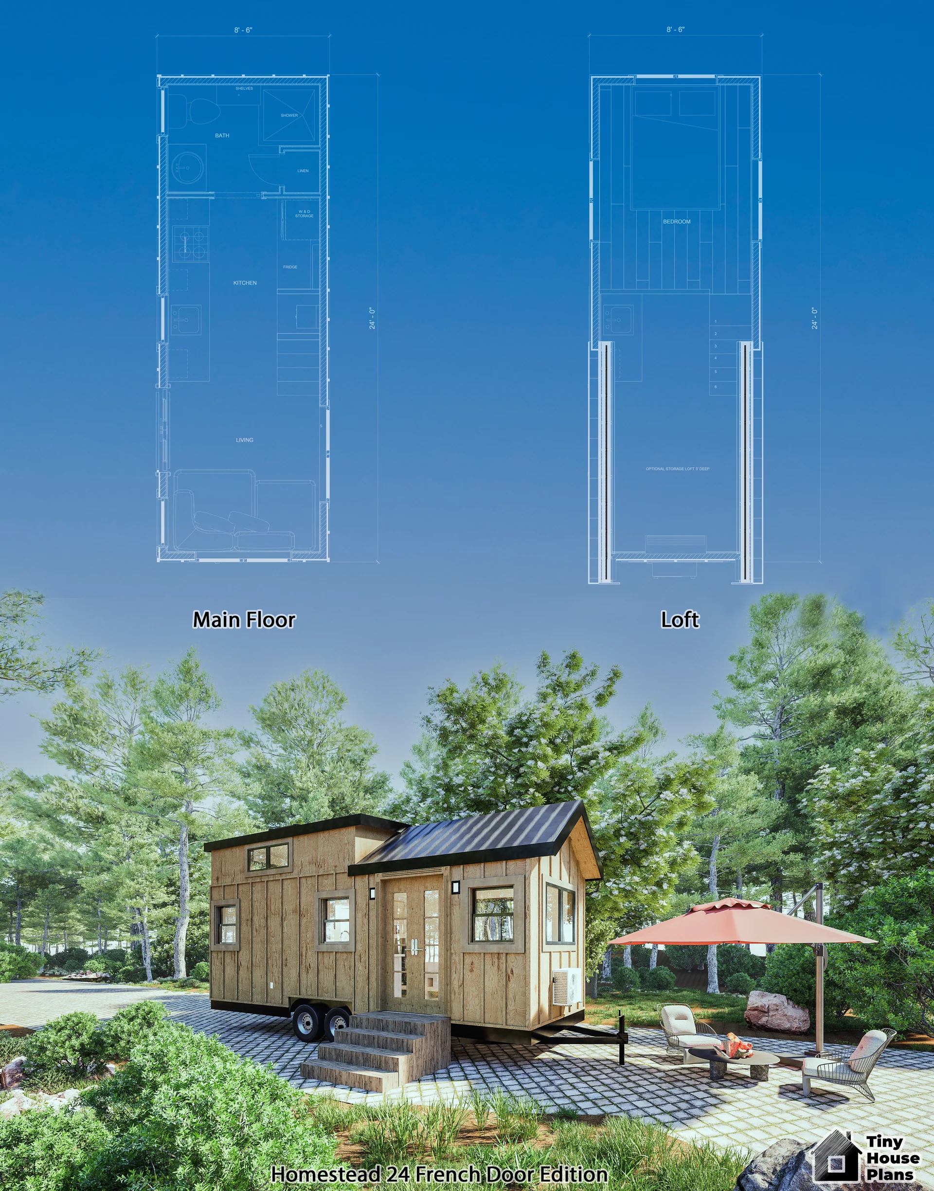 Mobile Holzkabine Grundriss